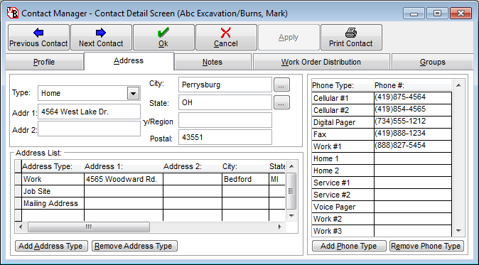 Contact Address