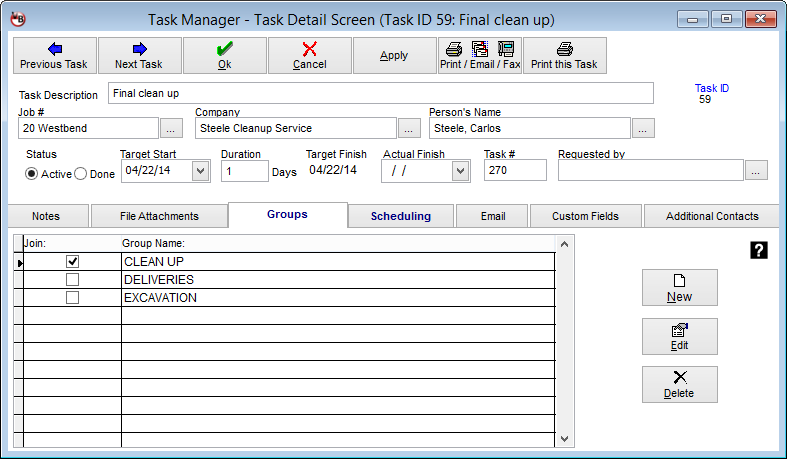 Task Groups